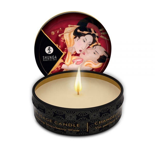 MINI BOUGIE DE MASSAGE LUEUR ET CARESSES - ROMANCE VIN