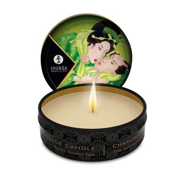 MINI BOUGIE DE MASSAGE LUEUR ET CARESSES - ZENITUDE / THE VERT