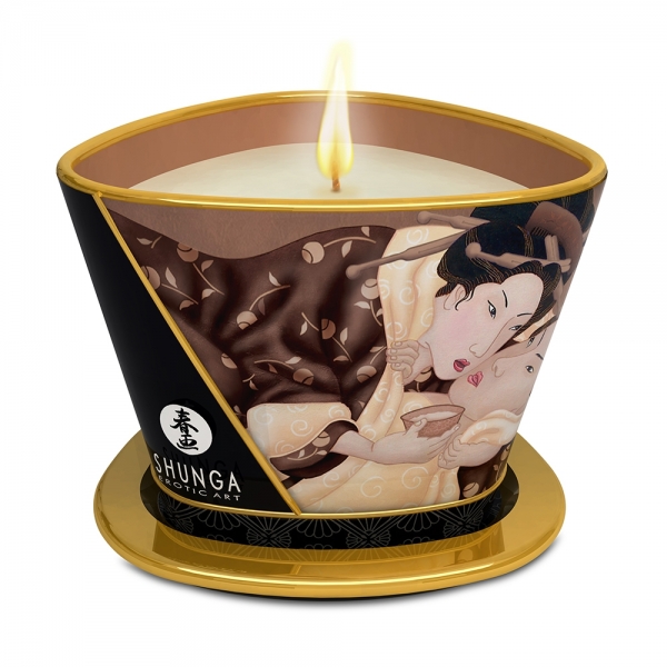 BOUGIE DE MASSAGE LUEUR ET CARESSES - CHOCOLAT ENIVRANT